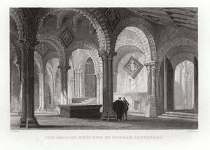Galilea na zachodnim krańcu katedry w Durham autorstwa Thomas Allom