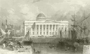 Nowy Urząd Celny, Liverpool autorstwa Thomas Allom