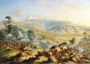 Grzbiet Wieprza czyli Wielki Szczyt Amatoli - Brytyjsko-Kaffraryjski autorstwa Thomas Baines