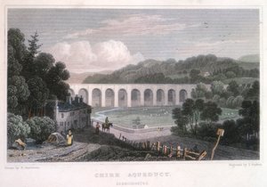Akwedukt Chirk na kanale Ellesmere, c1829