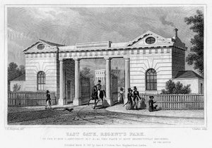 East Gate, Regents Park, Londyn, 1827.