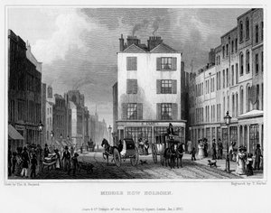 Middle Row, Holborn, Londyn, 1830.