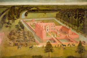 Widok Perry Hall niedaleko Birmingham, 1730.