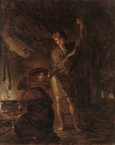 Sceny z „Zadania” Williama Cowpera, chłopca naciągającego smyczek, 1785