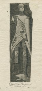 Mavesyn Ridware - Grobowiec Hugo Mavesyna: sepia i tuszowanie, nd [?koniec XVIII wieku] autorstwa Thomas Barrett