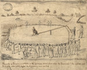 Kaczące prostytutki, Manchester, 1819 (pióro i atrament i pranie na papierze)
