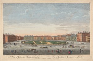 Widok na Grosvenor Square w Londynie autorstwa Thomas Bowles