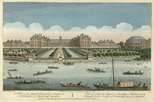 Widok Królewskiego Szpitala w Chelsea i Rotundy w Ranelagh Gardens, wyd. autor: Robert Sayer, 1751 autorstwa Thomas Bowles