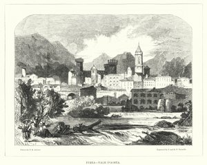 Ivrea, Dolina Aosty (grawerowanie) autorstwa Thomas Brabazon Aylmer
