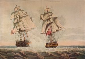 Zdobycie prezydenta, c1815 autorstwa Thomas Buttersworth
