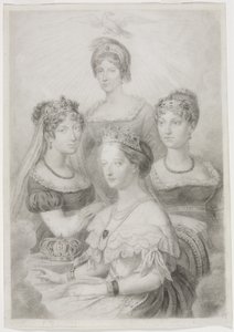 Bonaparte Women (czarna kreda) autorstwa Thomas Casimir Regnault