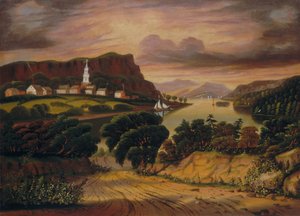 Jezioro George i wioska Caldwell