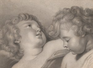 Dwie głowy cherubinów, 1800.