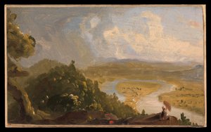 Szkic do Widoku z Mount Holyoke, Northampton, Massachusetts, po burzy (Zakole rzeki) autorstwa Thomas Cole