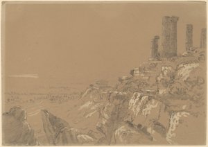 Świątynie Junony, Luciny i Concordii - Agrigento, Sycylia autorstwa Thomas Cole