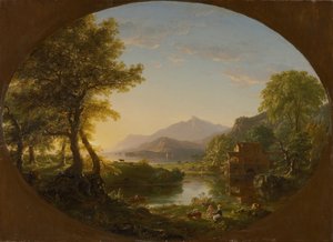 Młyn, Zachód Słońca autorstwa Thomas Cole