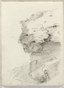Bez tytułu (detal klifu z liśćmi) 1831 (ołówek na papierze) autorstwa Thomas Cole