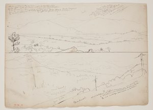 Widok na góry Ossipee; widok na odległe góry autorstwa Thomas Cole