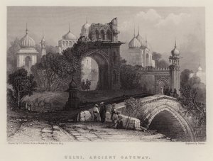 Delhi, starożytna brama (kolor lito)