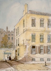 Widok Whitefriars pokazujący róg Lombard Street, City of London, 1851.