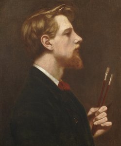 Autoportret z dwoma kwadratowymi pędzlami, ok. 1880