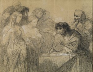 Miłość do złota (Pragnienie złota) (studium) autorstwa Thomas Couture