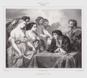 Miłość do złota (grafika) autorstwa Thomas Couture