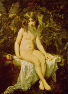 Mały kąpiący się. Obraz Thomas Couture (1815-1879), olej na płótnie