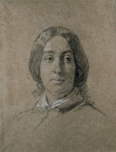 Portret George Sand. autorstwa Thomas Couture