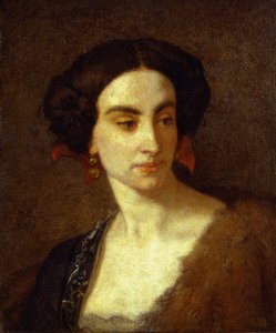 Studium głowy kobiecej (Mademoiselle Poinsot) autorstwa Thomas Couture