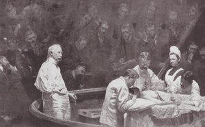 Filadelfia: Dr D Hayes Agnew, na zakończenie kliniki (litografia) autorstwa Thomas Cowperthwait (after) Eakins