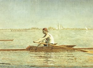 John Biglin w jednej czaszce, 1873 autorstwa Thomas Cowperthwait Eakins