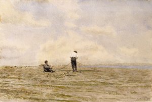 Naprawianie sieci, 1882 autorstwa Thomas Cowperthwait Eakins