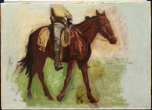 Szkic do „Cowboys in the Badlands” autorstwa Thomas Cowperthwait Eakins