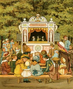 Pokaz Punch and Judy w In the Tuileries Gardens - le jardin des Tuileries