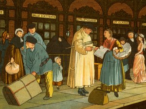 Peron kolejowy na stacji w północnej Francji autorstwa Thomas Crane