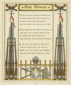 Wersety o Tower of London z wizerunkami zbroi i broni autorstwa Thomas Crane