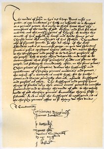 Deklaracja Episkopatu Arcybiskupa Cramera i siedmiu innych biskupów angielskich, ok. 1537. autorstwa Thomas Cranmer