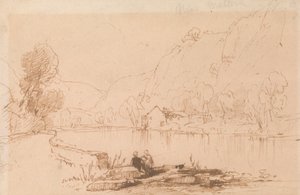 Rybak nad rzeką autorstwa Thomas Creswick