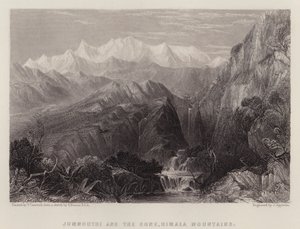 Jumnoutri and the Cone, Himala Mountains (kolor lito) autorstwa Thomas Creswick