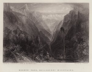 Przełęcz Kooner, góry Neilgherri (kolor lito) autorstwa Thomas Creswick