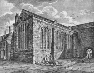 Widok północno-wschodni kaplicy Świętej Trójcy, Leadenhall, City of London, c1825 1906 autorstwa Thomas Dale