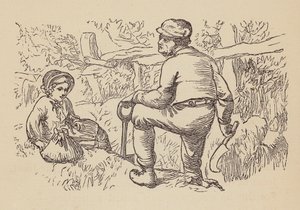 Zadowolony John (kolorowa rycina) autorstwa Thomas Dalziel