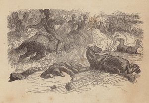 Szarża lekkiej brygady (kolorowa rycina) autorstwa Thomas Dalziel