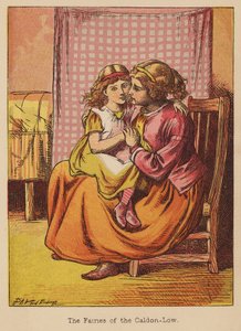 Wróżki z Caldon-Low (kolorowa rycina) autorstwa Thomas Dalziel