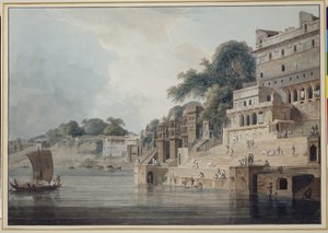 Dasasvamedha Ghat, Benares autorstwa Thomas Daniell
