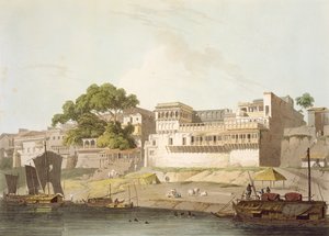 Część miasta Patna, nad rzeką Ganges, z „Pejzaż orientalny: dwadzieścia cztery widoki w Hindoostanie”, 1795