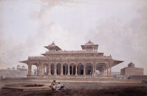 Część Pałacu w Forcie Allahabad, autorstwa Thomas Daniell