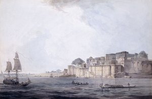 Ramnagar, w pobliżu Benares [Varanasi], Uttar Pradesh, c. 1788-9 autorstwa Thomas Daniell