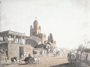 Scena uliczna, z „Widoków w Kalkucie” Thomasa Daniella, 1786-1788 autorstwa Thomas Daniell